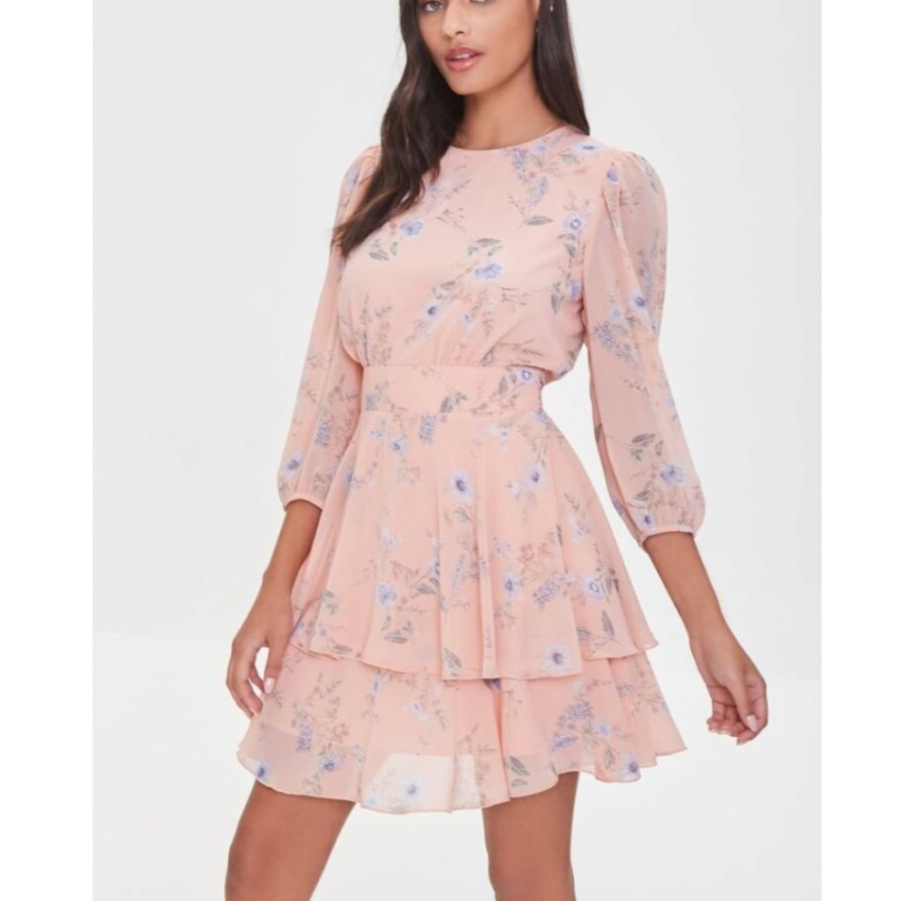 Floral Print Mini Dress